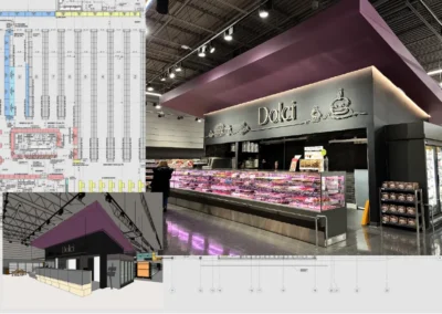 Store Layout Optimization We worked closely with the client to design and develop cohesive store plans, leveraging Revit and BIM content to ensure the highest level of accuracy and efficiency in our drawings.