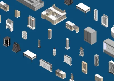 BIM Library Management Our team develops and maintains robust, up-to-date BIM libraries and Revit families tailored to client standards and required levels of detail. Supported by strong platform management and custom automation tools, this integrated approach ensures accurate, efficient, and consistent project delivery.